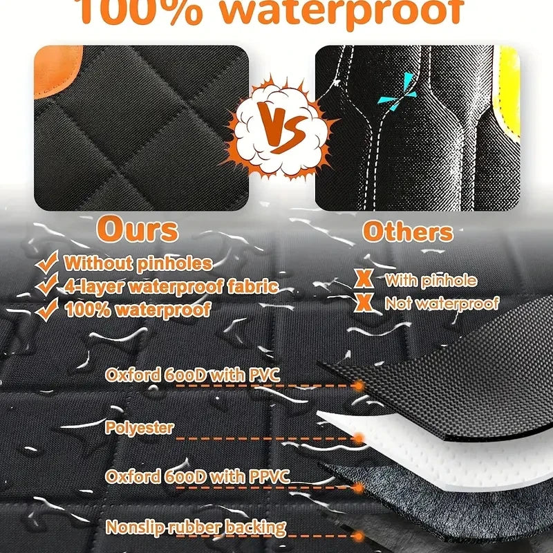 Waterproof Dog Car Seat Cover Hammock with Mesh Window