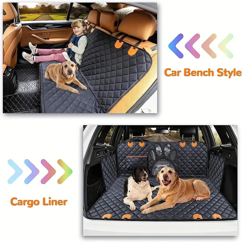 Waterproof Dog Car Seat Cover Hammock with Mesh Window