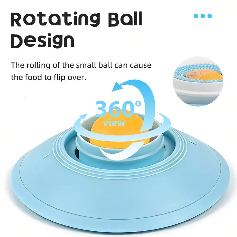 Rotating-Ball Dog Slow Feeder