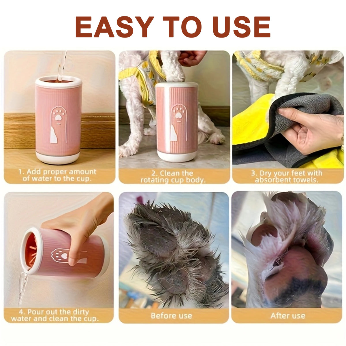 Dog Paw Cleaner Cup