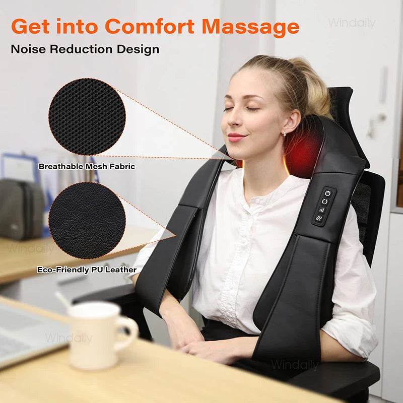4D Shiatsu Heated Neck Massager