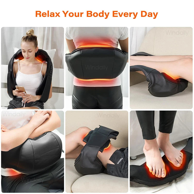 4D Shiatsu Heated Neck Massager